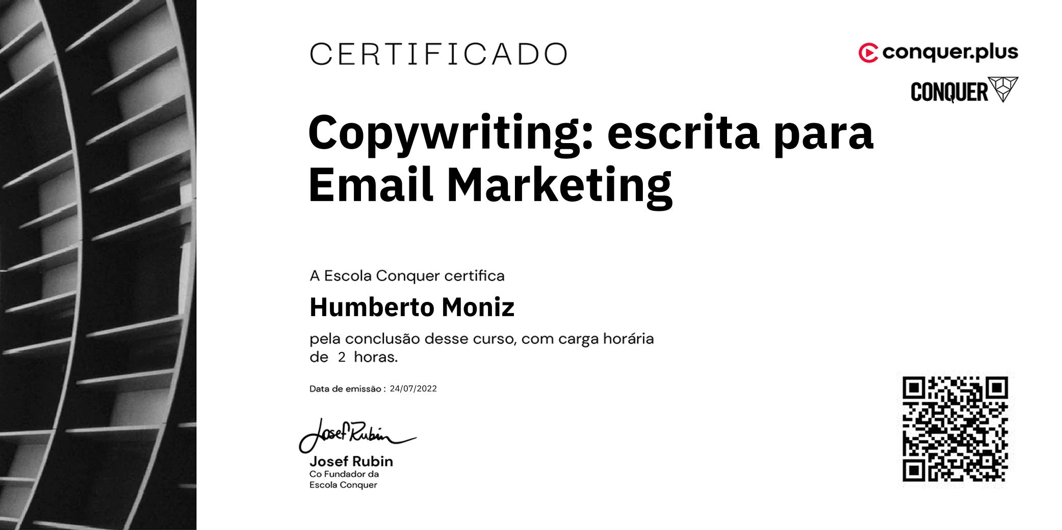 Certificado de Copywriting: escrita para Email Marketing